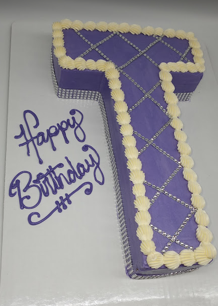 Bakecreations by Lili - Letter M, Monogram Birthday Cake 💐💐💐 Happy  Birthday Milagros!!! | Facebook