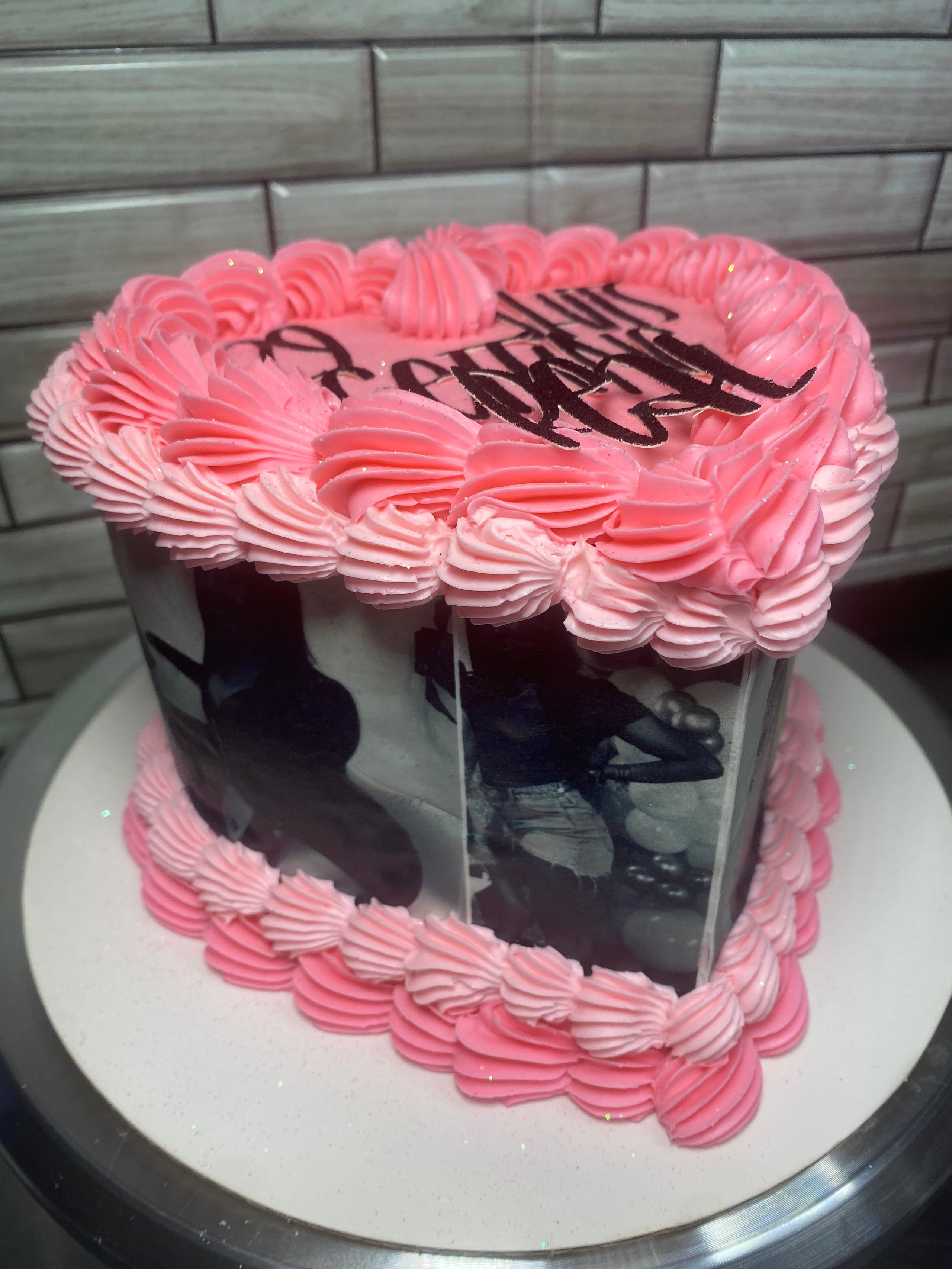 Pink glitter heart cake. Can't get over this cake from last week.  Absolutely love it! #baltimorebaker #baltimorecakes #dmvbaker #dmvcakes…