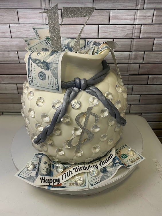 Louis Vuitton Money Cake, LV Speedy bag with edible image $…