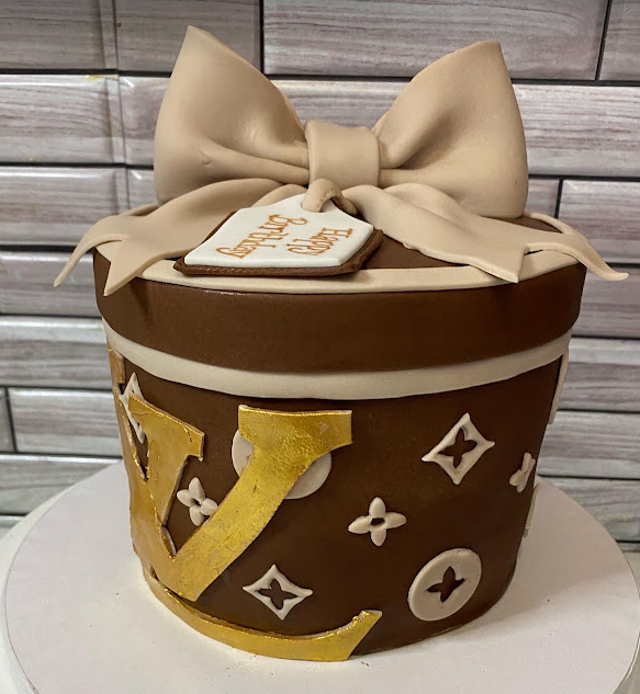 Louis Vuitton Gift Box Birthday Cake