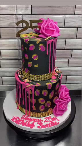Batik Print Tiered Cake - Classy Girl Cupcakes